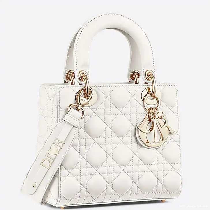 Lady My Cannage Bag Lambskin White ABCDior Dior 0630 Luxury